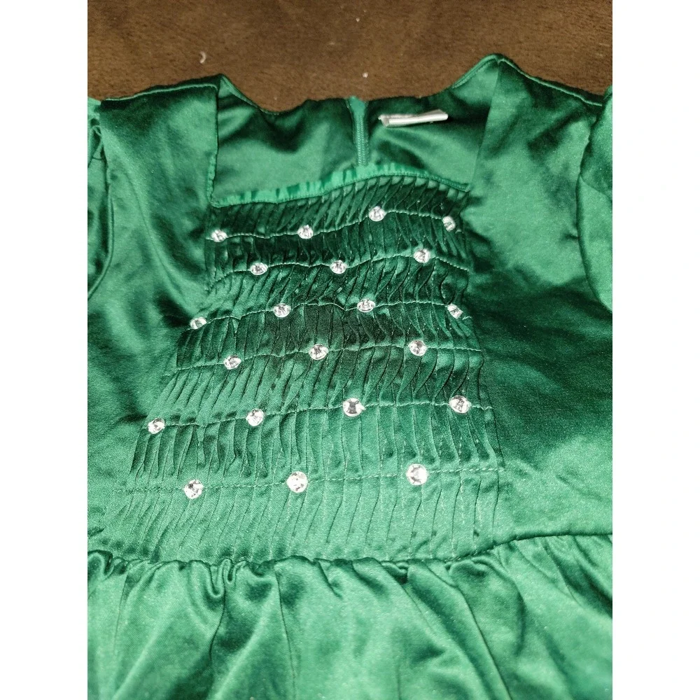 Gymboree‎ cherished traditions holiday Christmas green lined dress size 9